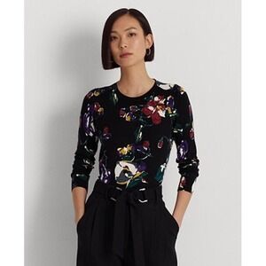 Lauren Ralph Lauren Shavonne Long Sleeve Pullover in Floral, Women's US Size M